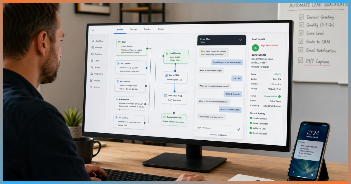 From Click to Conversion Automating 247 Lead Qualification with No-Code Chatbots